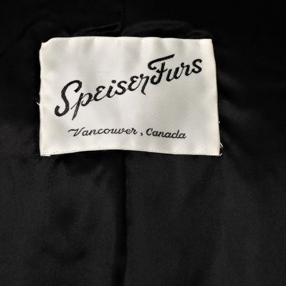 VINTAGE SPEISER FURS  BLACK LEATHER BOMBER STYLE JACKET. - Picture 15 of 16